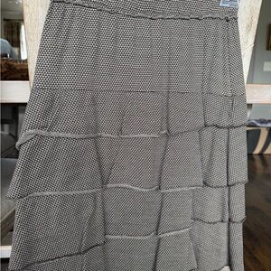 Matilda Jane Women's Tiered Knit Skirt - Brown & White